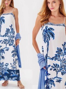 Lilly Pulitzer Jesslyn Silk Maxi Slip Dress